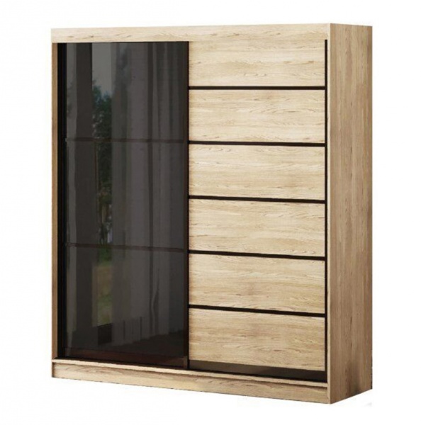 Шкаф-купе Sophie D2 MatroLuxe ДСП 1900x616x2200 мм дуб сонома двери / ДСП/стекло