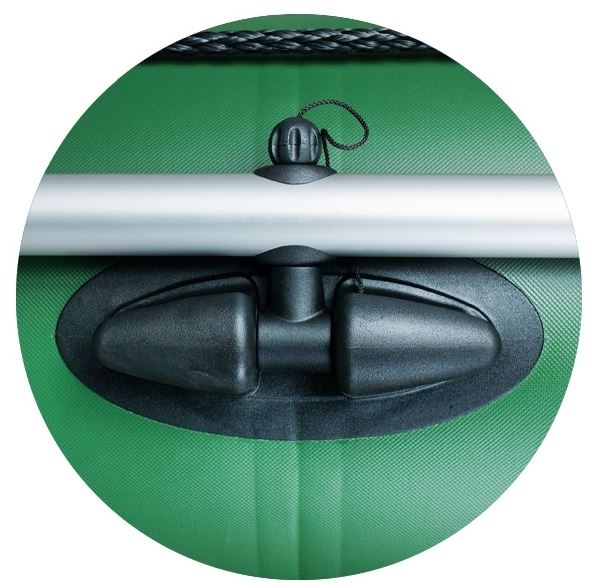 Човен надувний Ладья зі слань-килимом ЛТ-220ДЕС зелений