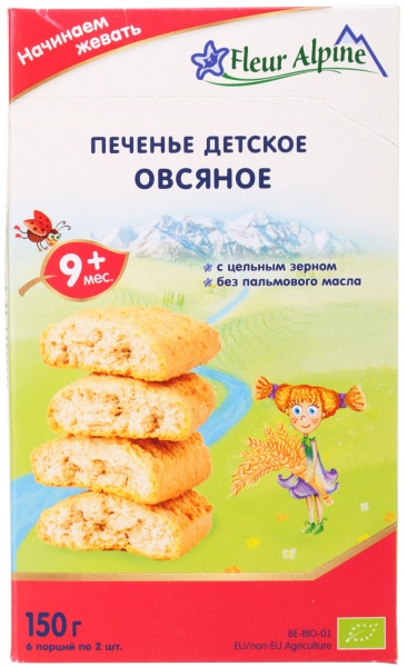 Печиво Fleur Alpine Organic вівсяне 150 г