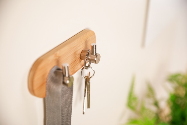 Планка с крючками Axentia Bonja 15x5x3 см бамбук