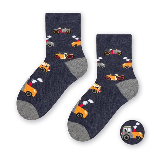 Носки детские для мальчиков Steven 14354 р. 32-34 меланж/джинс 