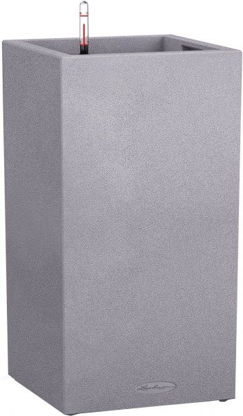 Вазон пластиковый Lechuza Canto Tower 40 квадратный 29л серый камень (13620) 
