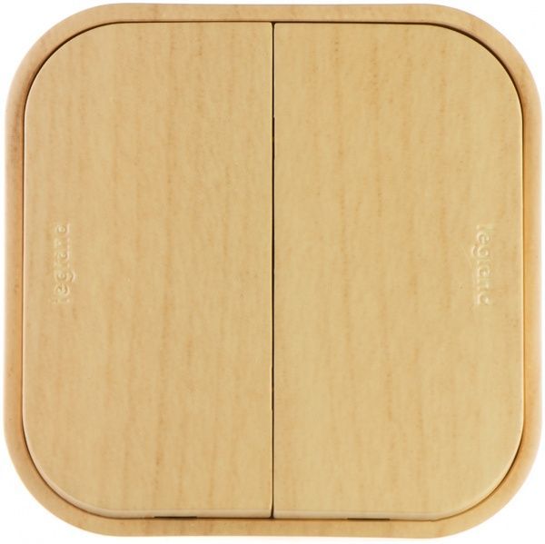 Вимикач двоклавішний Legrand Quteo без підсвітки 10 А 230В IP20 кремовий 782262