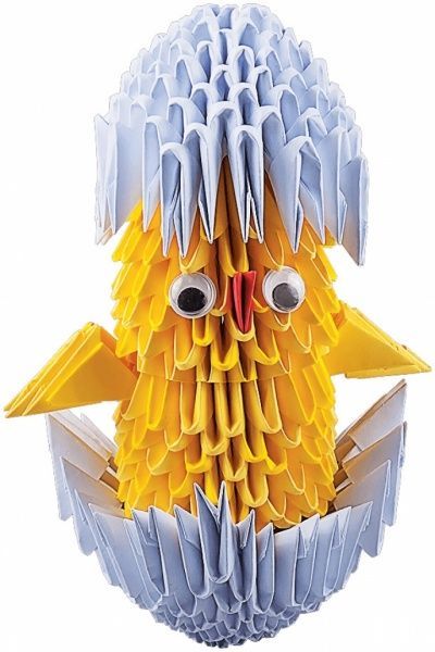 Модульное оригами «Цыпленок в шкарлупе»