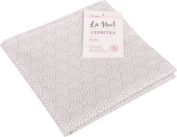Серветка La Nuit Scales 40x40 см білий 