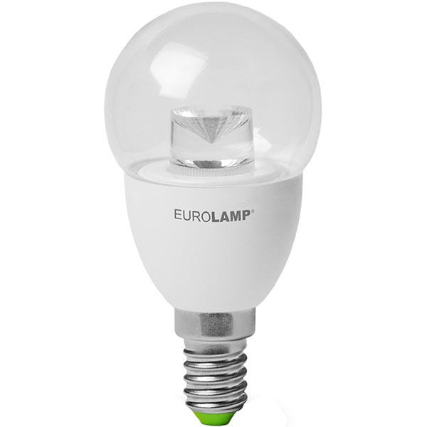 Лампа LED Eurolamp G45 5 Вт E14 4000K прозрачная холодный свет