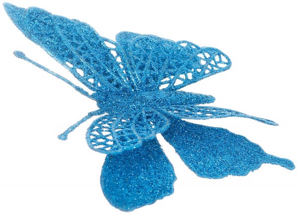 Декоративная подвеска Shunda Бабочка 2 шт 12 см синий SD20-6829B