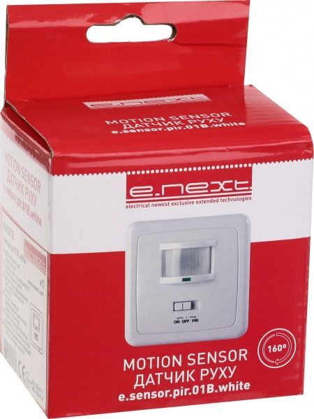 Датчик движения  E.next e.sensor.pir.01B.white s061012