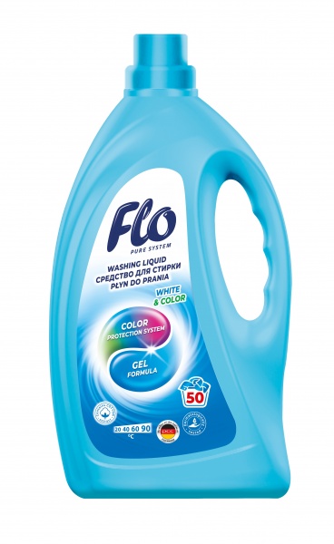 Жидкое средство для машинной и ручной стирки Flo Color 2 л 