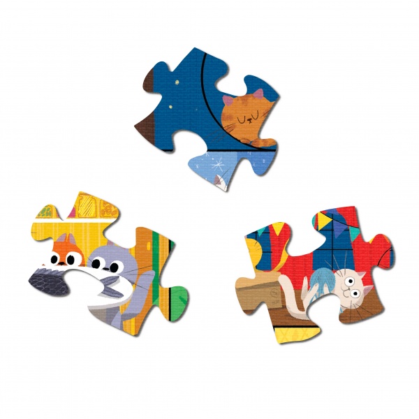 Пазли картонні Таємне життя котів 88 елементів orner-1555