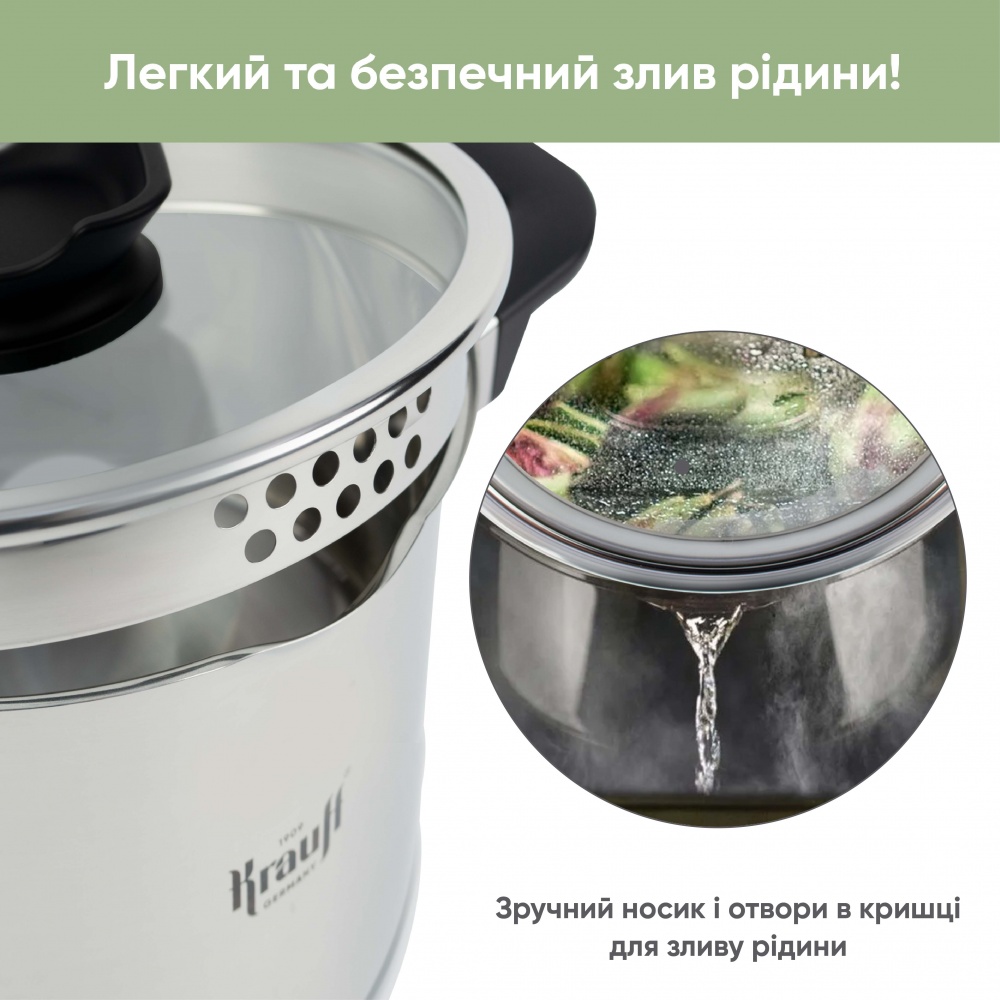 Кастрюля с крышкой Krauff Elegance 6,3 л 26-247-031
