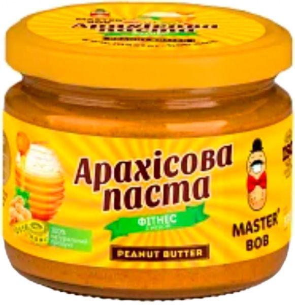 Арахисовая паста MASTER BOB Фитнес с медом 300 г (4820202930051)