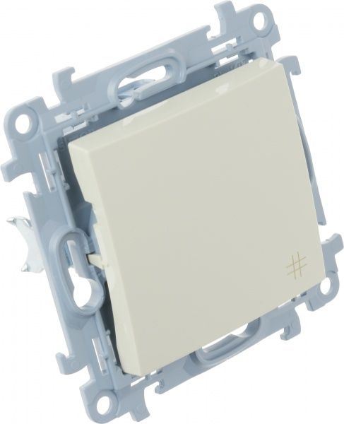 Вимикач перехресний одноклавішний Simon 10 без підсвітки 10 А 250В кремовий CW7.01/41