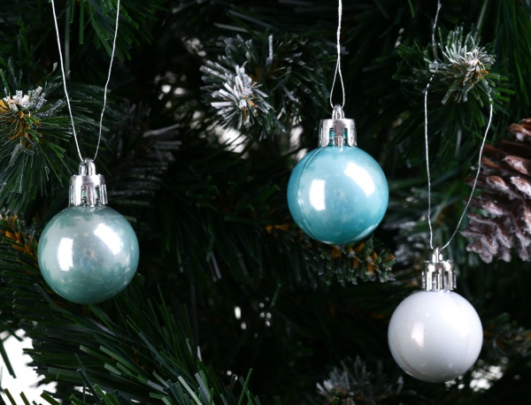 Набор елочных шаров голубой CAN201190 d30 мм 12 шт./уп. 