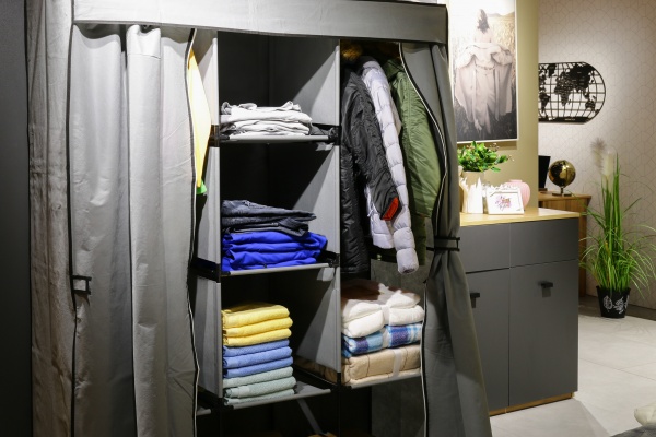 Тканинна шафа London 1720х1280х450 мм сірий із чорним 