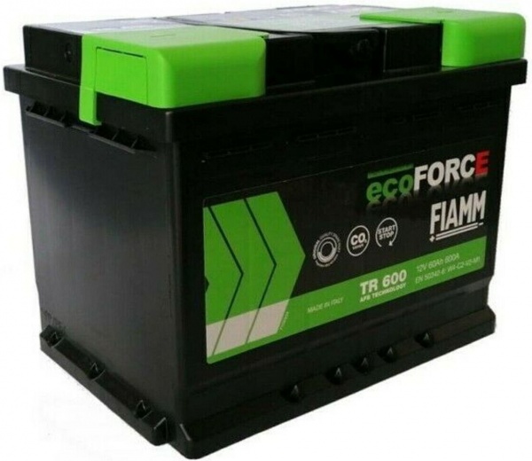 Аккумулятор автомобильный Fiamm ECOForce 60Ah 600A 12V «+» справа (FIM 7906488)