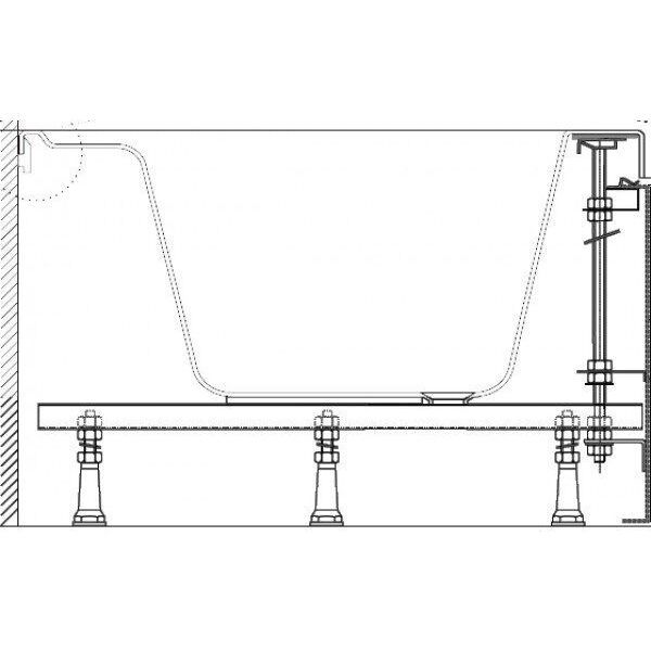 Каркас для ванны RAVAK Sonata, Nerida, Chrome, Campanula 170x75