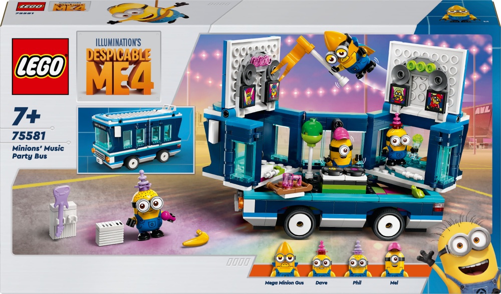 Конструктор LEGO Minions Музичний автобус для вечірок Посіпак 75581