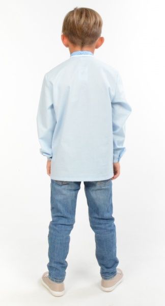 Вышиванка для мальчиков Эдельвика 205-20/00 с синей вышивкой р.116 голубой 