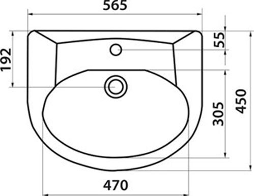Умивальник меблевий Colombo Солас 56,5 см
