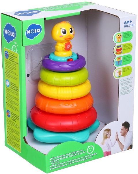 Игрушка музыкальная пирамидка уточка ODT009175