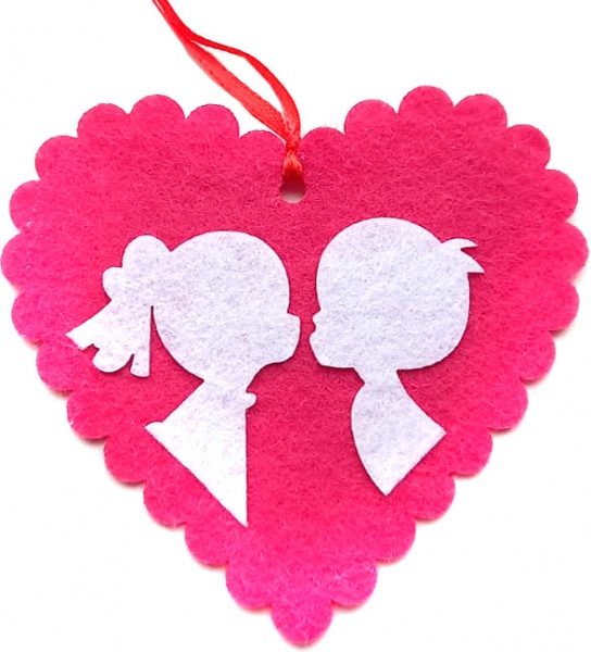 Декор из фетра Поцелуй 3 мм Аплі-Краплі