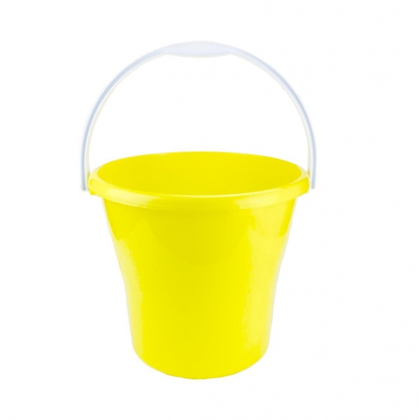 Ведро обычное Ведро 10л Фрукты без крышки желтое 10 л желтый