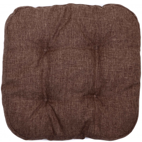 Подушка на стул 41x41x8 см безе Саваннаи золотисто-коричневая