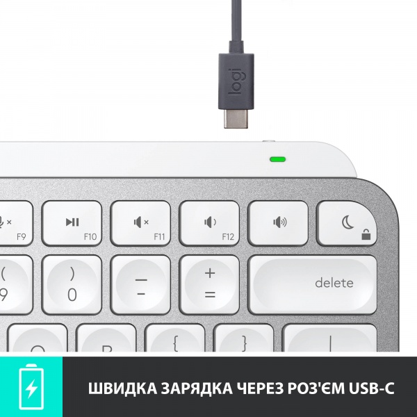 Клавіатура Logitech MX Keys Mini Minimalist Wireless Illuminated (L920-010499) pale grey 