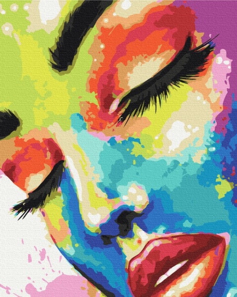 Картина за номерами Жінка в барвах PBS37607 40х50 см Brushme 