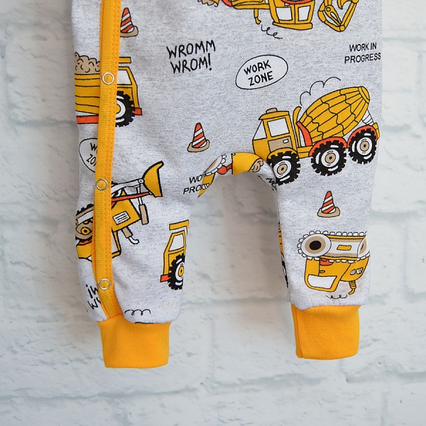 Ромпер-реглан для мальчика Blanka Трактор р.86 серый 110171 