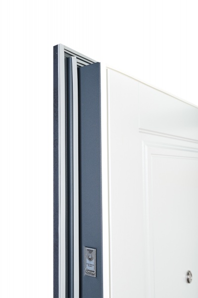 Двері вхідні Abwehr MG3 335 096Л (БТ + Б) моноблок Kale білий / бетон антрацит 2050x960 мм ліві