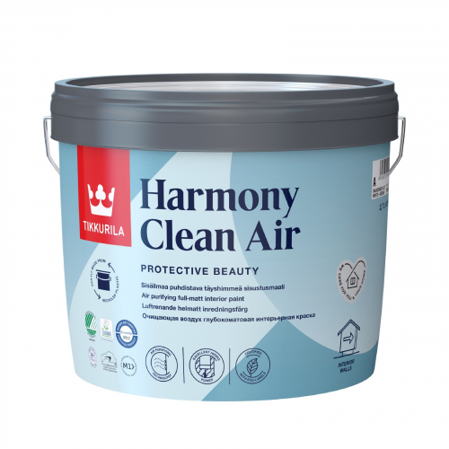 Фарба акрилатна TIKKURILA Harmony Clean Air базіс А глибокий мат 0,9л 1,4кг 