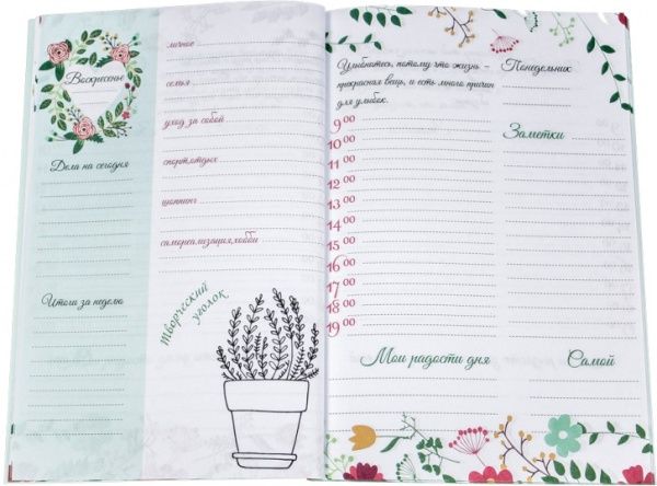 Дневник Positive book зеленый Uprofi plan