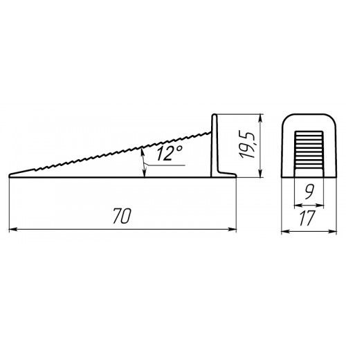 Система вирівнювання плитки клин D16793 7 см 50 шт./уп