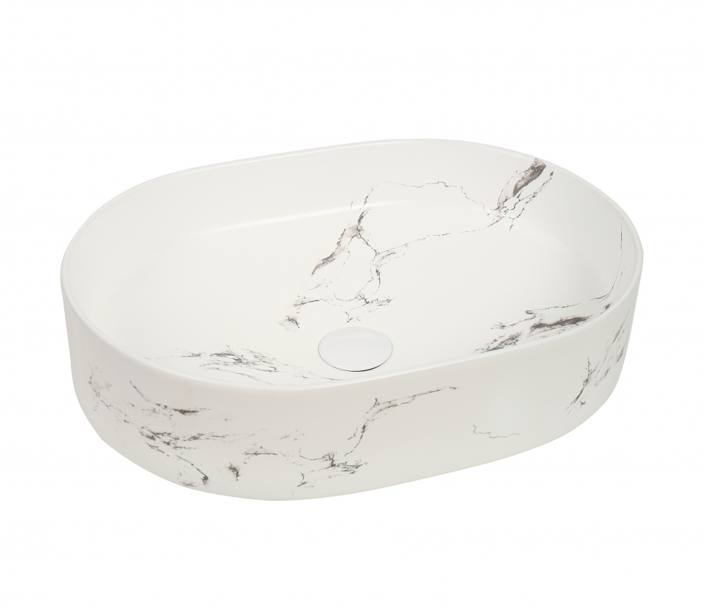 Умивальник Mixxen Arizona білий-мармур мат. 50x37x13,5см MXWE0826CUMT