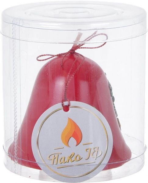 Свічка Дзвіночок Новорічний d 8 см Pako-If