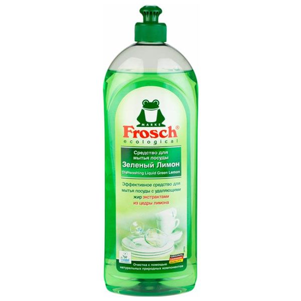 Бальзам для ручного миття посуду Frosch Зелений лимон 1л