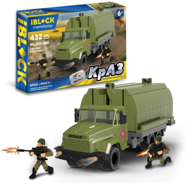 Игрушка-конструктор Iblock Армия КрАЗ Мост PL-921-463