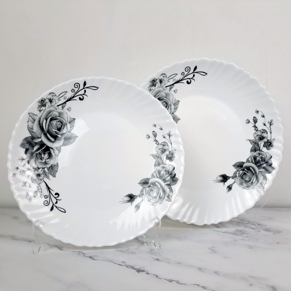 Тарілка обідня Графічні квіти 220 мм V-220GF Vittora