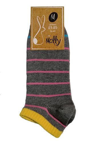 Носки женские Молли В полоску р. 23-25 серый 1 пар 