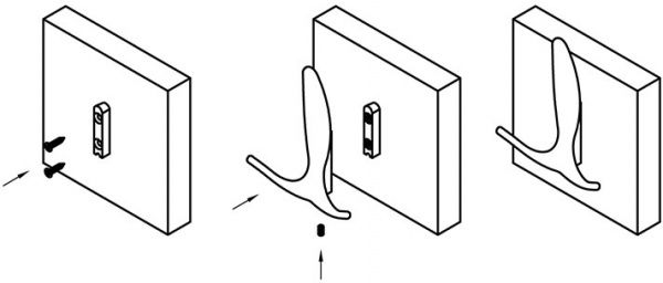 Гачок меблевий Ferro Fiori M 6020 чорний 46830