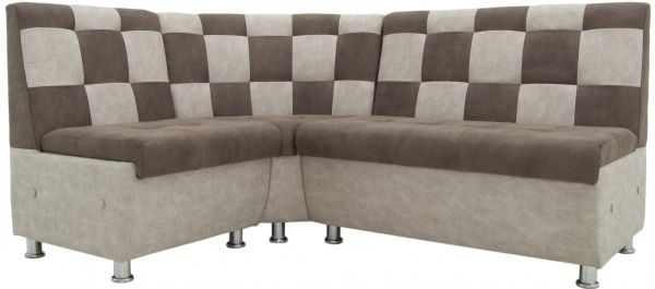 Уголок кухонный Кедр Лайт шахматка коричневый бежевый