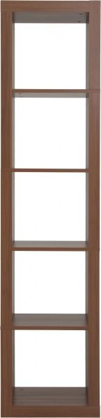 Стелаж двосторонній Inteo Кубус МІКС 1x5 438x1854x290 мм горіх 