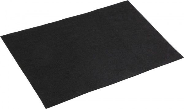 Фетр черный,  2 мм, 50x33 см