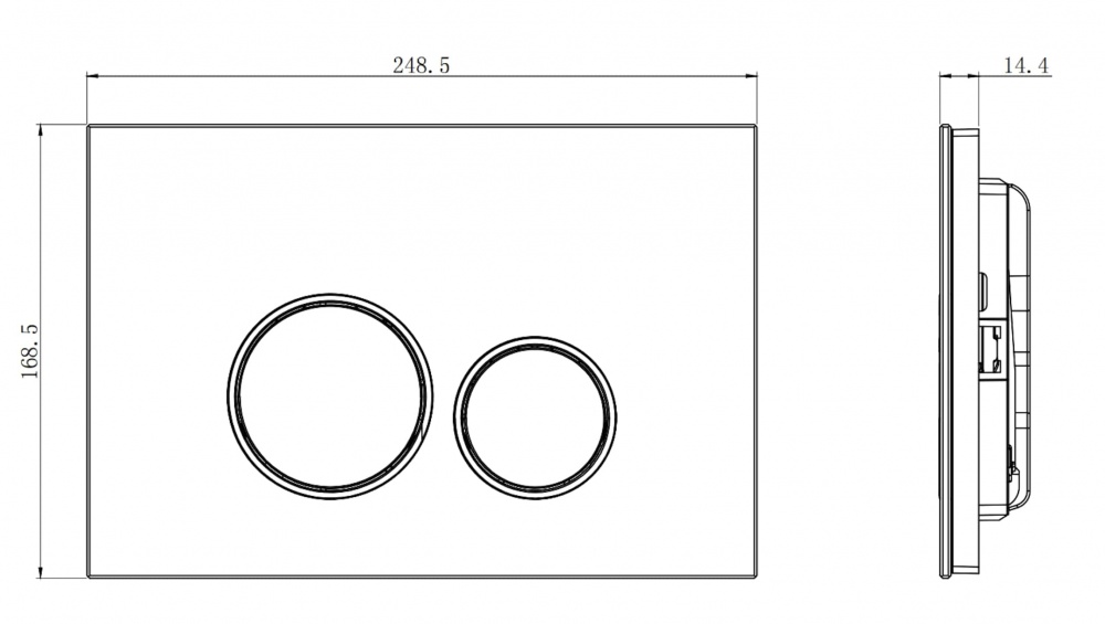 Кнопка смыва Mixxen белый мрамор MXKN0811