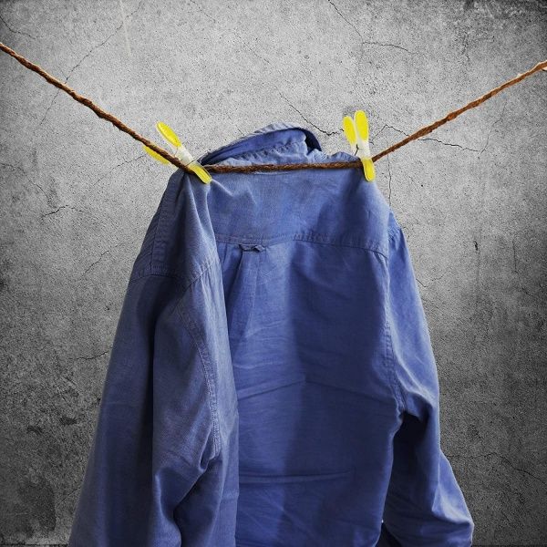 Веревка для сушки белья 4 мм х 100 м + 20 пластиковых прищепок Gruntek