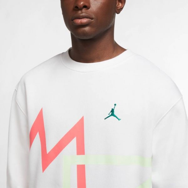 Джемпер Nike M J SPRT DNA HBR FLC CREW CK9569-100 р. XL білий