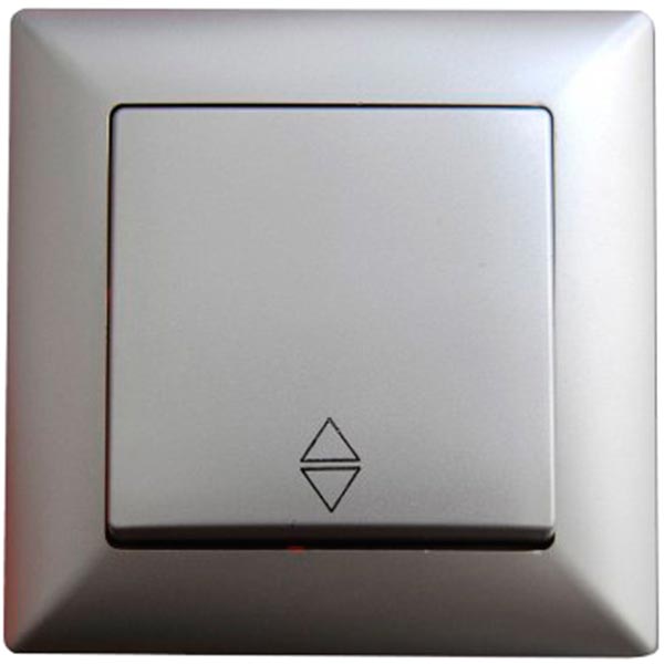 Выключатель проходной одноклавишный Gunsan Visage без подсветки 16 А 250В серебряный VS 28 15 107