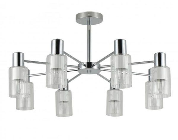 Люстра Miorro Impero металл/стекло 8x40 Вт E14 хром 51-311-062